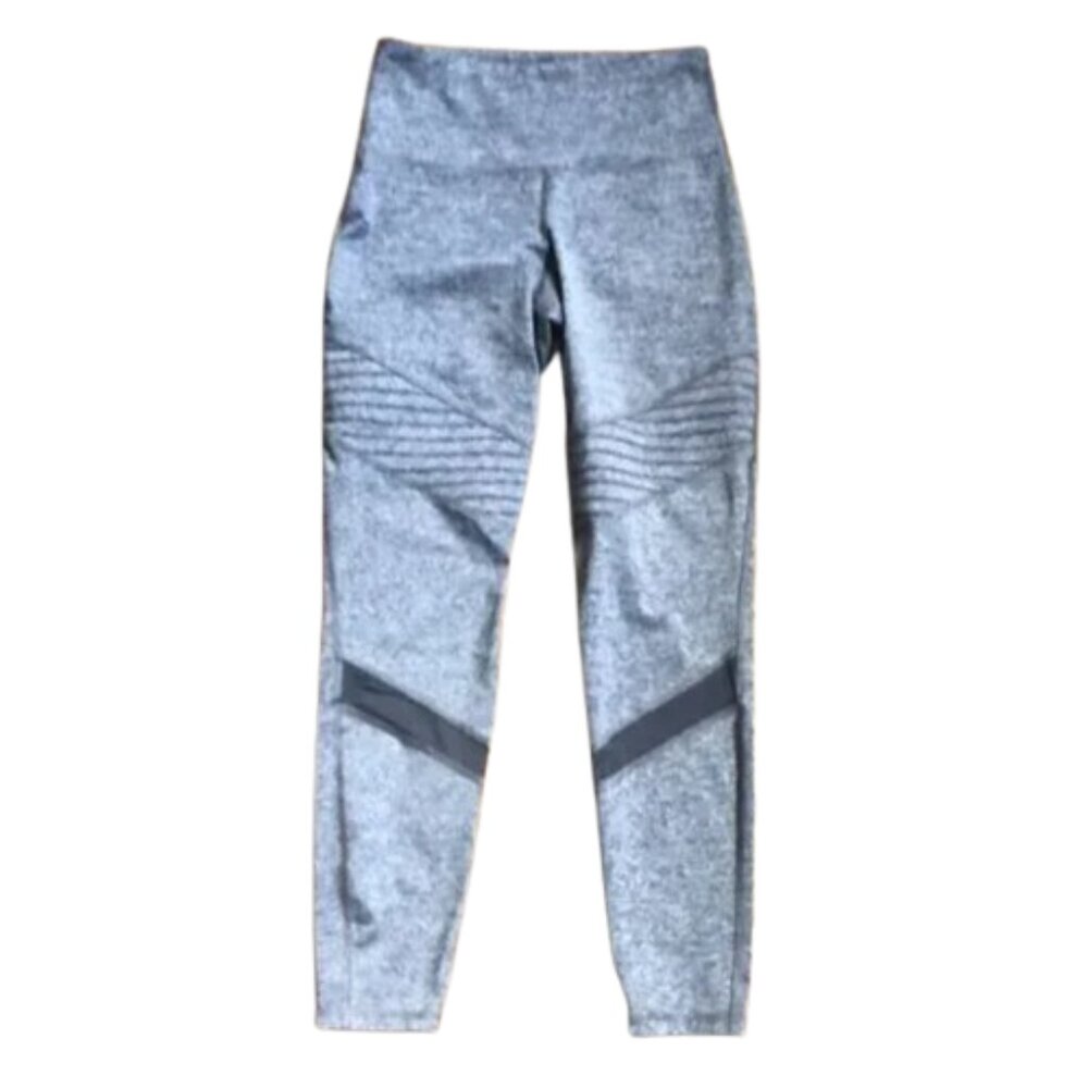 Old Navy Go Dry Gray Mesh Panel High Waist Capri Leggings Small